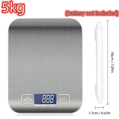 5/1kg Household Kitchen Diet Scales Measuring Tool Slim LCD Digital Electronic Weighing Scale Scale Electronic Food Scales New