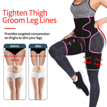 Waist Trainer for Women,3 In 1 Waist Thigh Trimmer and Weight Loss for Workout,Body Shaper Weight Loss Butt Lifter Waist Trainer