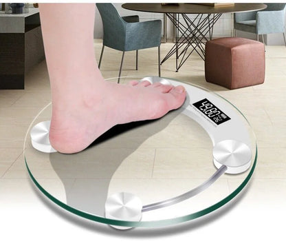 Round Shape Digital Body Weight Scale High-Definition LCD Display Bathroom Scale Floor Electronic Scales Precision 0.2-180KG