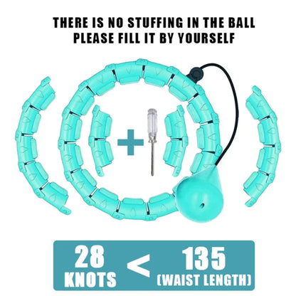 Weighted Exercise Hoop for Adults Weight Loss Knots Infinity Fitness Hoop With Extra Links 2 in 1 Adjustable and Detachable