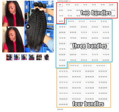 Kinky Straight Bundles Weave Coarse Yaki Straight Weaving Raw Indian Human Hair Bundles With Closure Hair Extensions For Women
