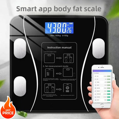 Digital Scale Professional Electronic Weight Loss Bluetooth Smarts Body Fat Analyzer with High Precision Mobile App