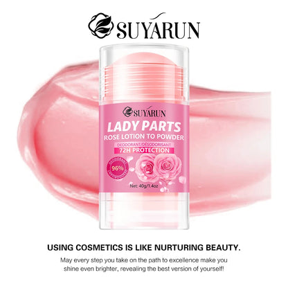 SUYARUN Women's Rose Deodorant Stick Natural Odor Control for Hands Feet Armpits - Long-Lasting Freshness Anti-Perspirant.