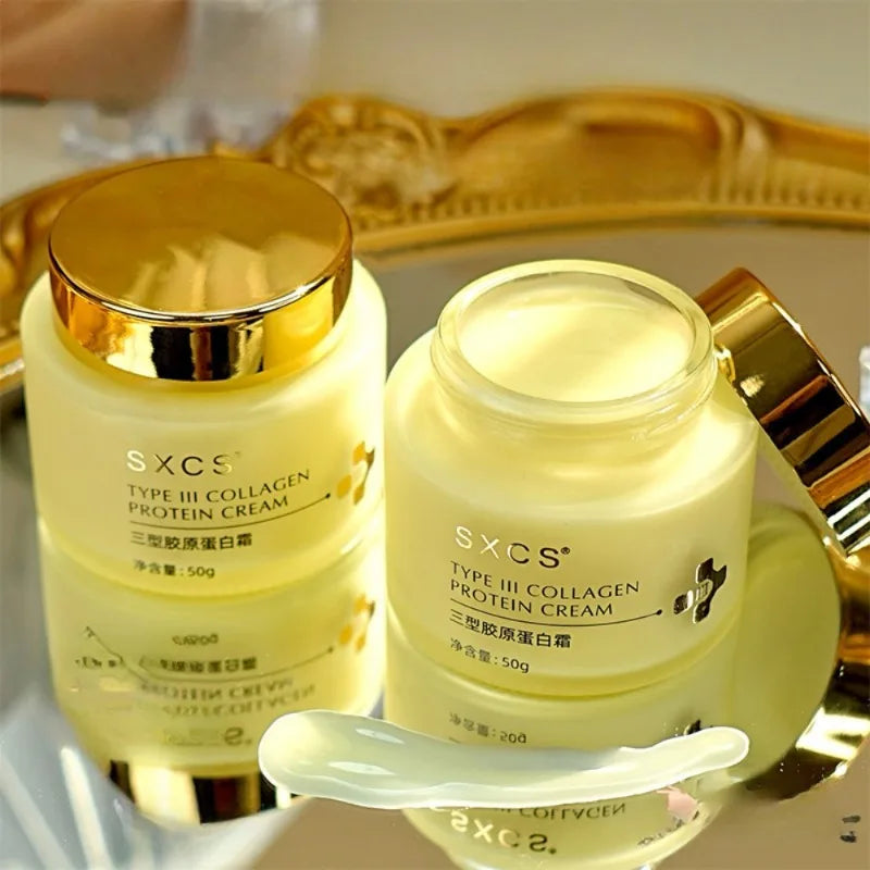Type III Collagen Protein Cream for Face Moisturizing Lightens Fine Lines, Tightens and Brightens Skin Care Anti-Agin Firming