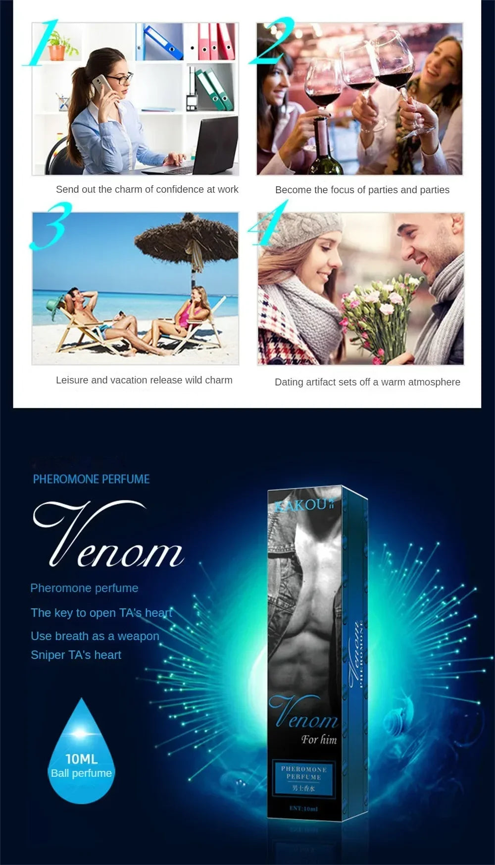 10ml roller perfume charming floral pheromone men's perfumes essential oil long-lasting fragrance to attract the opposite sex