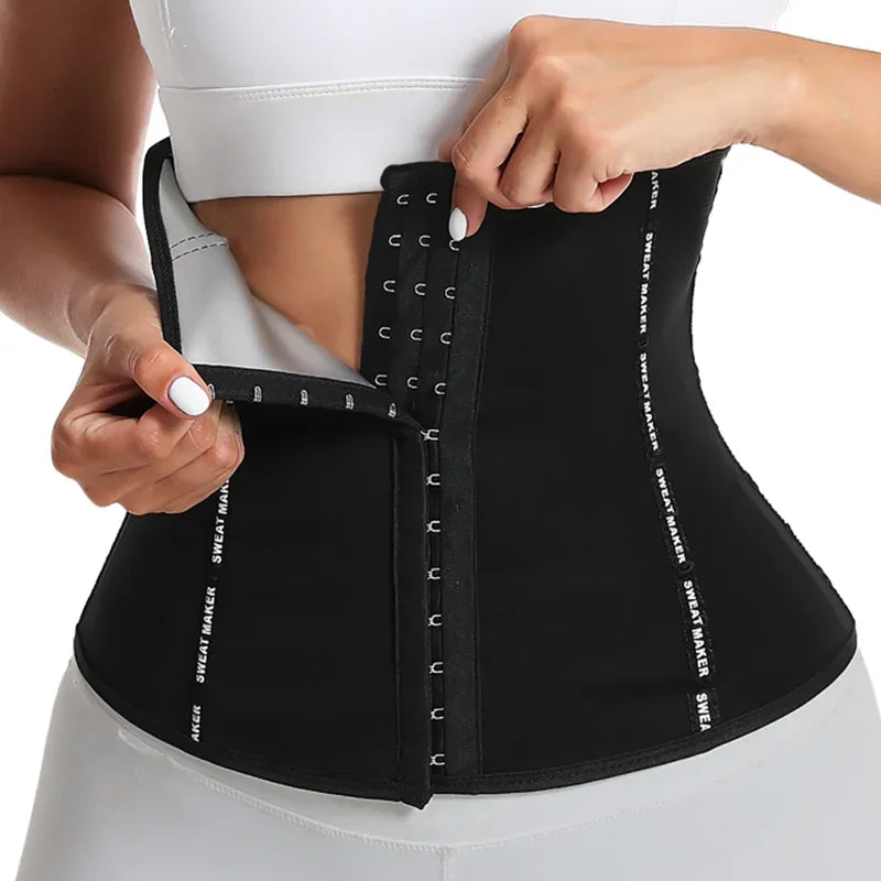 Women Abdominal Fat Burning Waistband Wrap Waist Training Sheath Sports Weight Loss Sweat Wicking Corset Sauna Suits Shaper Faja