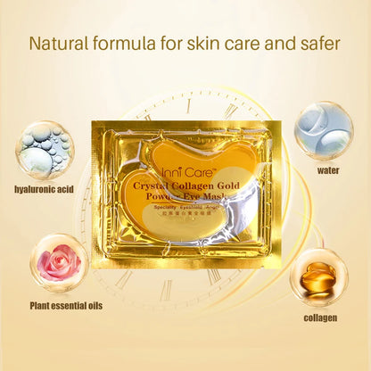 InniCare 40pcs Beauty Gold Crystal Collagen Patches For Eye Moisturizing Firming Eye Mask Korean Cosmetics Skin Care