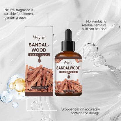 WIYUN Sandalwood Essential Oil Soft Fragrance Soothes Emotions and Creates a Peaceful Atmosphere 30ml