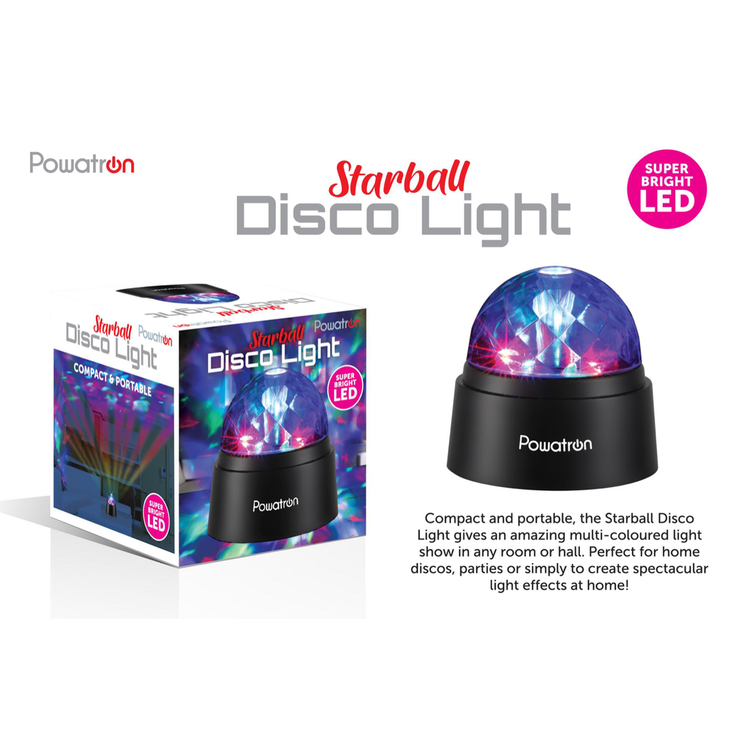 Powertron Starball Disco Light | Compact and portable, Multi-coloured light