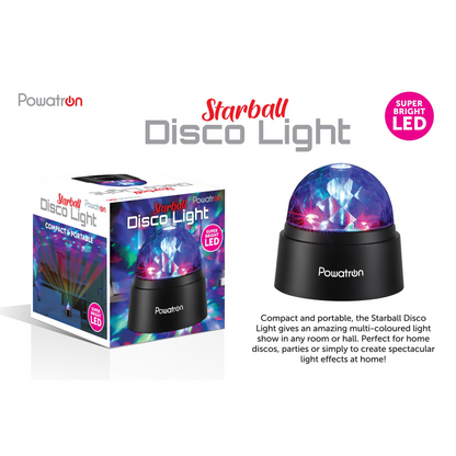 Powertron Starball Disco Light | Compact and portable, Multi-coloured light