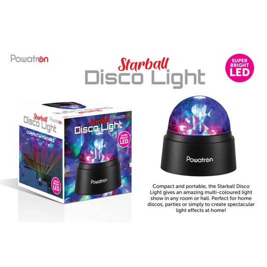 Powertron Starball Disco Light | Compact and portable, Multi-coloured light