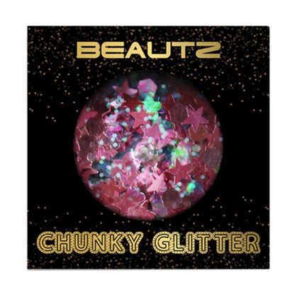 Beautz Chunky Glitter Available in 5 Varieties 10ml pot with 5g of Cosmetic Glit[Fairy]