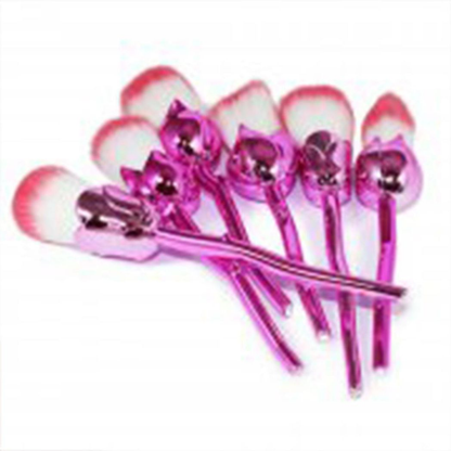 Beauty and the Beast-Inspired Rose Makeup Brushes with Glossy Handles