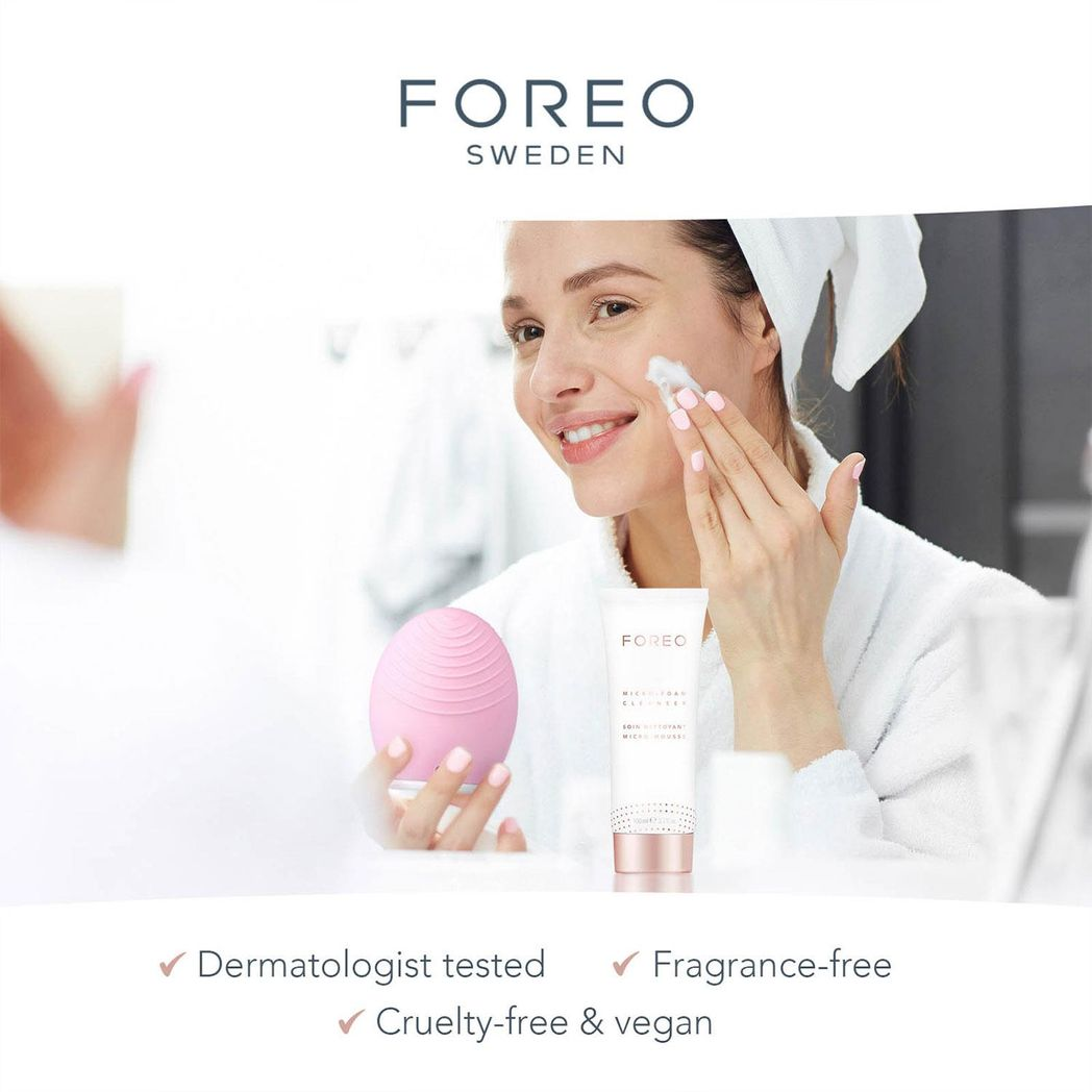 FOREO Micro-Foam Cleanser Gentle Foaming Face Wash for All Skin Types, 100ml