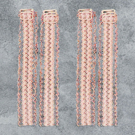 Flo Invisible Shoulder Lace Adjustable Bra Strap One Pair, Pink
