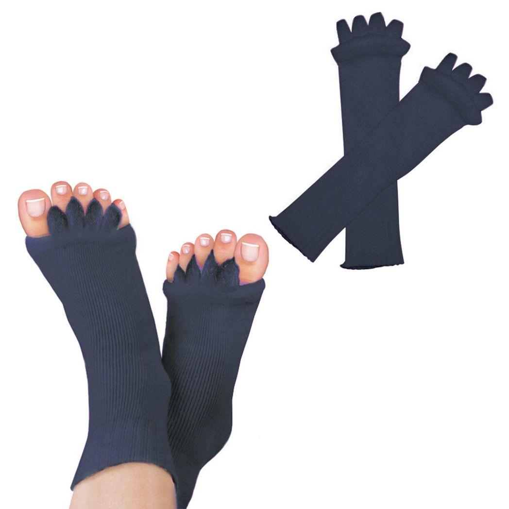 Pair of Foot Alignment Socks to Relieve Foot Pain, Navy