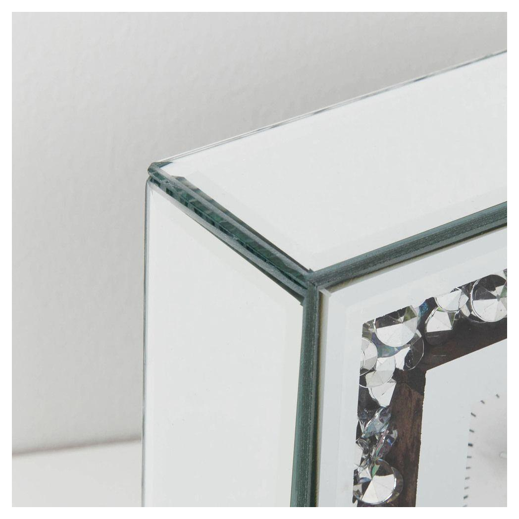 Hestia Crystal Border 15cm Mantel Clock HE1289CK