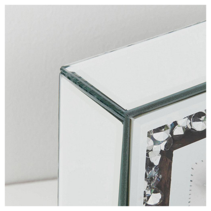 Hestia Crystal Border 15cm Mantel Clock HE1289CK