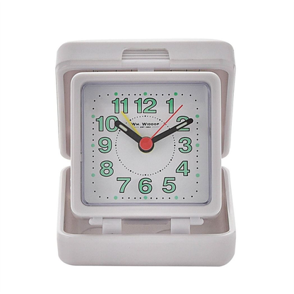 Wm.Widdop Quartz Travel Alarm-All White Case&Dial + B