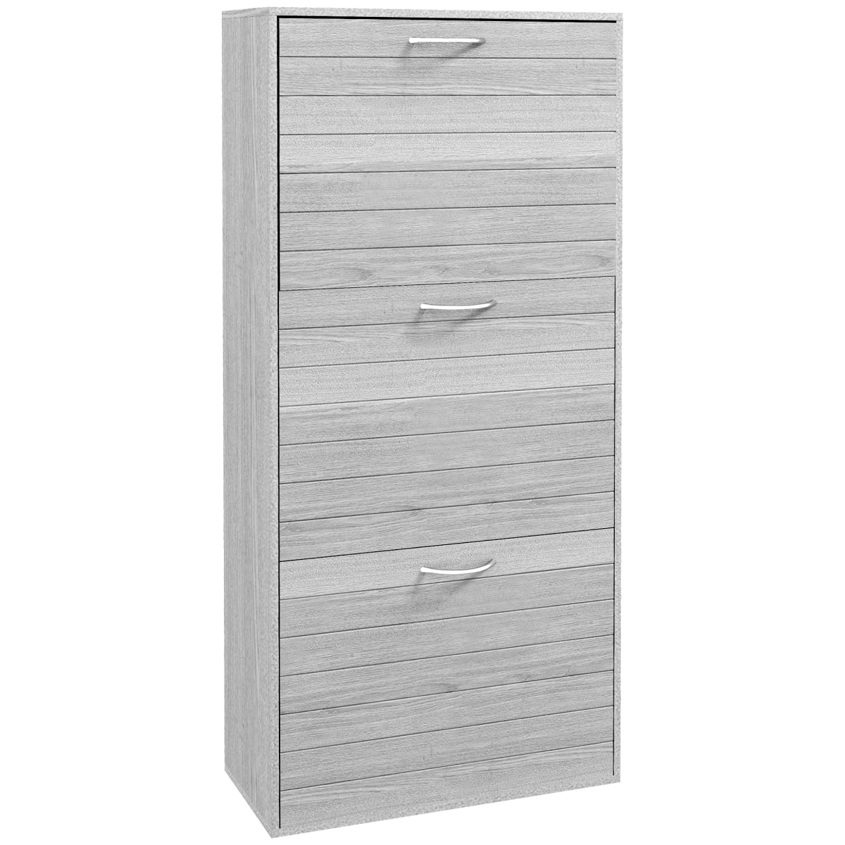 HOMCOM Slim Shoe Storage Cabinet with 3 Flip Drawers for 12 Pair of Shoes